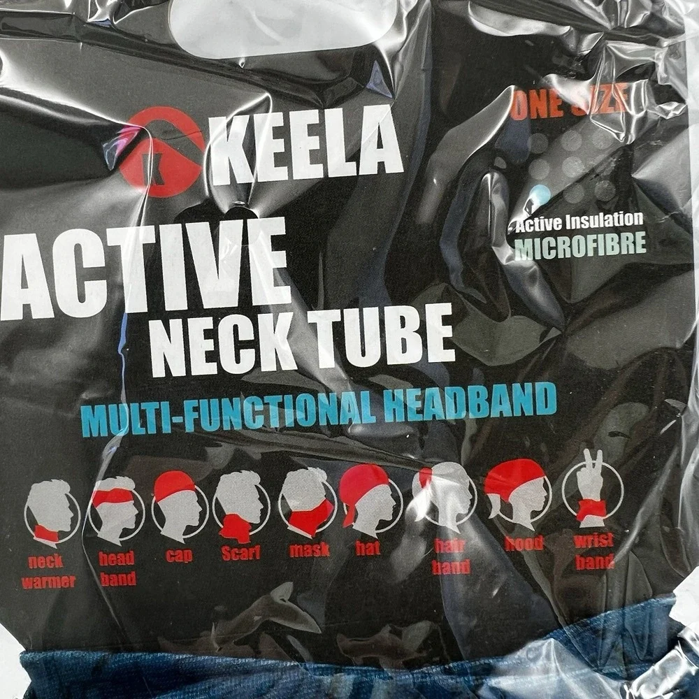 NEW! Keela Blue Neck Tube Gaiter Bandana Face Mask Cover Scarf Headband Microfib